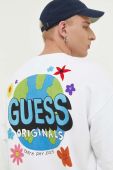 Кофта Guess Originals колір білий з принтом