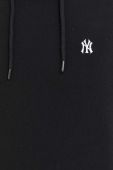 Кофта 47brand MLB New York Yankees колір чорний з капюшоном з аплікацією