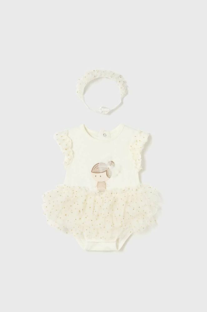 Боді для немовлят Mayoral Newborn колір бежевий (3057536)
