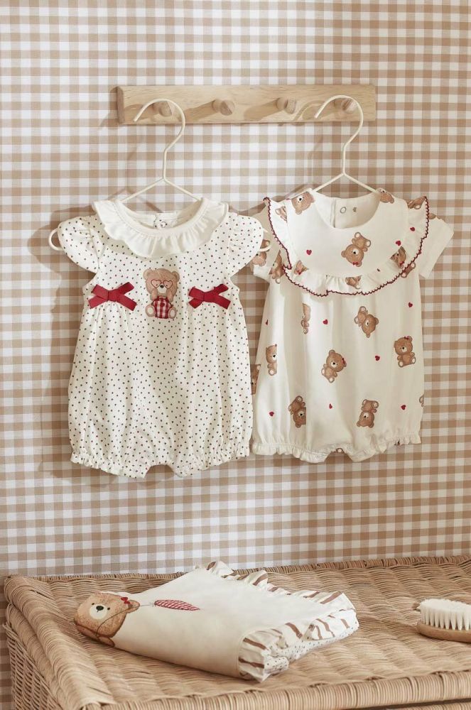 Комбінезон для немовлят Mayoral Newborn 2-pack колір бежевий (3057546)