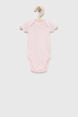 Дитяче бавовняне боді United Colors of Benetton 3-pack колір рожевий (3035537)