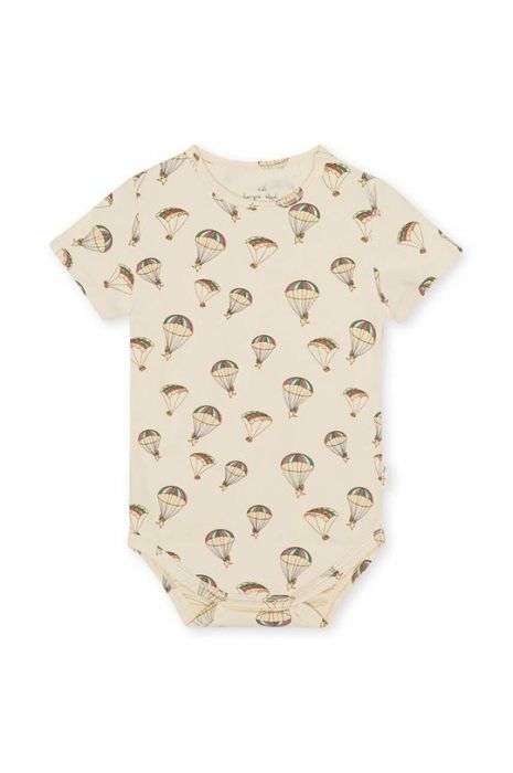 Дитяче бавовняне боді Konges Sl?jd колір бежевий (3051710)