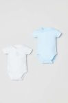 Дитяче бавовняне боді OVS 2-pack колір блакитний (3043592)