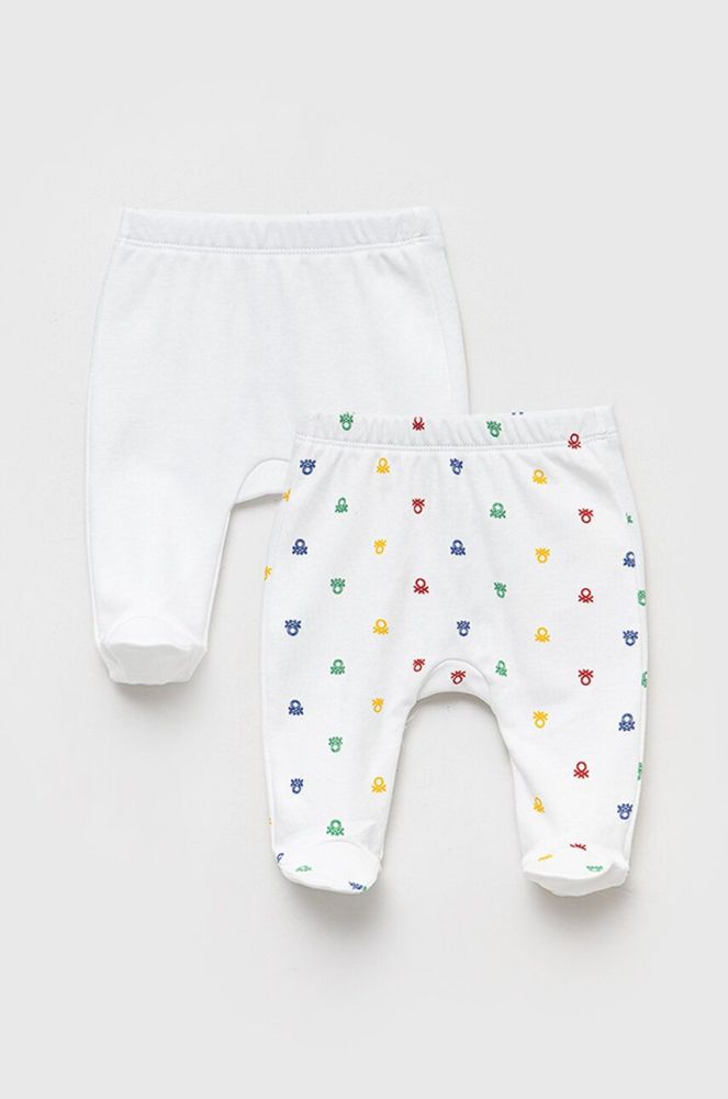 Дитячі повзунки United Colors of Benetton 2-pack колір білий (3184863)