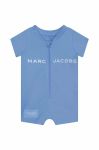 Бавовняний ромпер для немовлят Marc Jacobs колір блакитний (3061287)