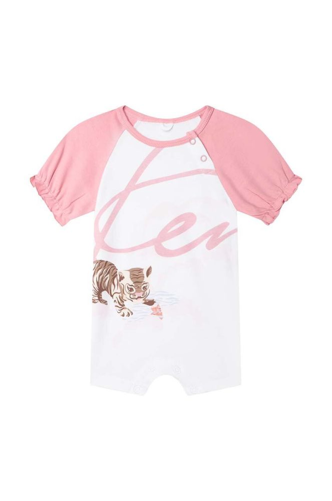 Бавовняний ромпер для немовлят Kenzo Kids колір білий (3073606)