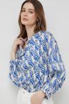 Блузка Sisley жіноча візерунок колір блакитний (2983682)