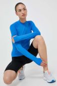 Лонгслів для тренувань adidas by Stella McCartney півгольф колір блакитний