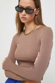 Лонгслів Sixth June жіночий колір коричневий