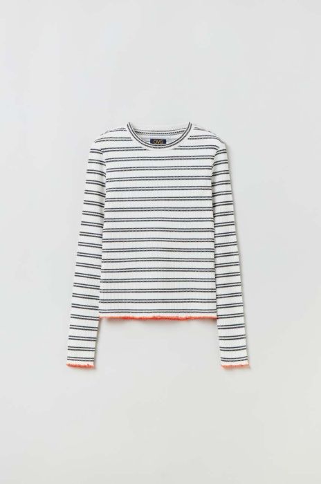 Дитячий лонгслів OVS колір білий (3127822)