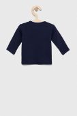Бавовняний лонгслів для немовлят United Colors of Benetton колір синій
