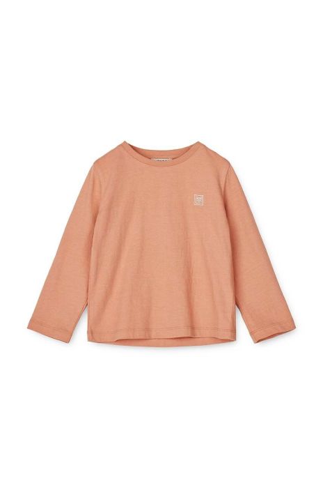 Дитячий лонгслів Liewood колір бежевий однотонний