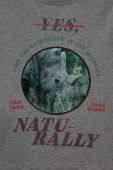 Дитячий бавовняний лонгслів zippy колір сірий з принтом (3158606)