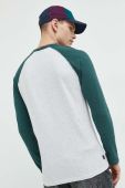 Бавовняний лонгслів Superdry колір сірий меланж (2995894)