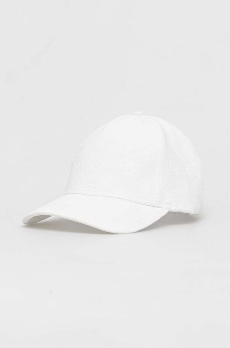 Кепка Guess колір білий однотонна