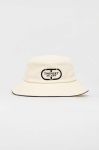 Бавовняний капелюх Twinset колір бежевий з бавовни