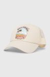 Кепка Billabong колір бежевий з принтом