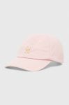 Бавовняна бейсболка Tommy Hilfiger колір рожевий з аплікацією