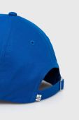 Бавовняна бейсболка Marc O'Polo з принтом колір блакитний