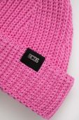 Шапка GCDS колір рожевий з товстого трикотажу