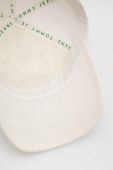 Бавовняна бейсболка Tommy Jeans колір білий з аплікацією (2983791)