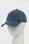 Бавовняна бейсболка Superdry колір бірюзовий однотонна