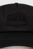 Кепка Superdry колір чорний однотонна