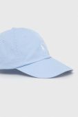 Бавовняна бейсболка Polo Ralph Lauren однотонна колір блакитний (3260944)
