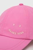 Кепка Paul Smith колір рожевий з аплікацією
