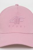 Бавовняна бейсболка 4F колір рожевий однотонна (3224386)