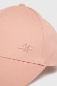 Бавовняна бейсболка 4F колір рожевий однотонна (3216472)