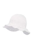 Дитяча шапка Jamiks SCARLETT колір білий з тонкого трикотажу з бавовни