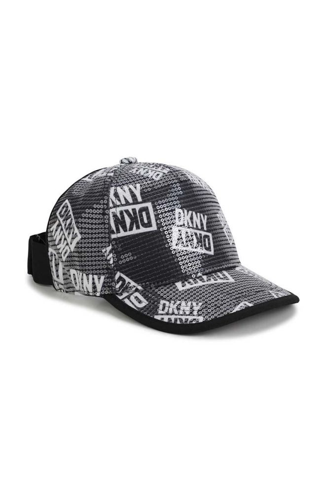 Дитяча кепка Dkny колір чорний візерунок