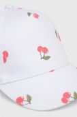 Дитяча бавовняна кепка OVS колір білий візерунок