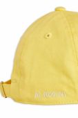 Дитяча бавовняна кепка Mini Rodini колір жовтий з аплікацією