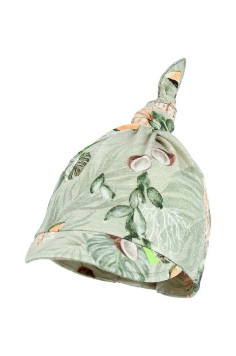 Дитяча бавовняна шапка Jamiks ARDEN колір зелений візерунок (3189612)