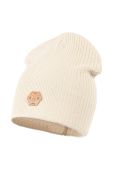 Дитяча бавовняна шапка Jamiks SEVERUS колір бежевий з бавовни
