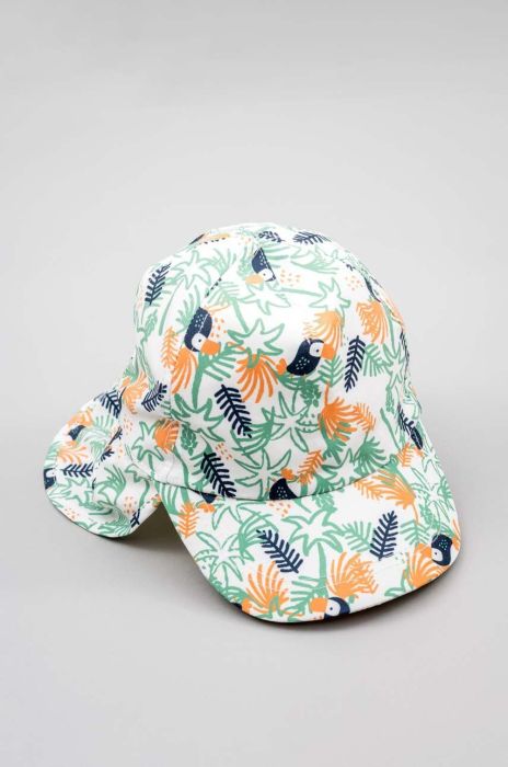 Дитяча шапка zippy колір білий візерунок