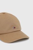 Бавовняна бейсболка Tommy Hilfiger колір бежевий однотонна (2862323)
