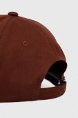 Бавовняна бейсболка BOSS колір коричневий з аплікацією
