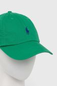 Бавовняна бейсболка Polo Ralph Lauren колір зелений з аплікацією (2959612)
