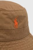 Бавовняний капелюх Polo Ralph Lauren колір коричневий з бавовни