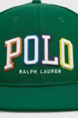 Кепка Polo Ralph Lauren колір зелений з аплікацією