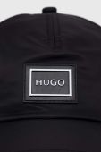 Кепка HUGO колір чорний з аплікацією