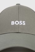 Бавовняна бейсболка BOSS колір бірюзовий з аплікацією (3069466)