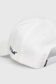 Бавовняна бейсболка Vans колір білий з принтом