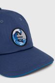 Бавовняна бейсболка North Sails з аплікацією колір блакитний