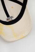 Бавовняна бейсболка Vans колір жовтий візерунок