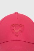 Бавовняна бейсболка Rossignol колір рожевий з аплікацією