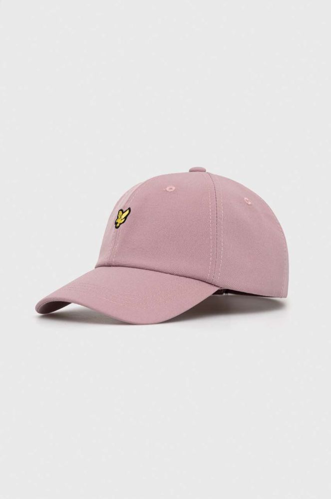 Кепка Lyle & Scott колір фіолетовий з аплікацією